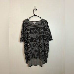 LuLaRoe Oversized Black and White Top
